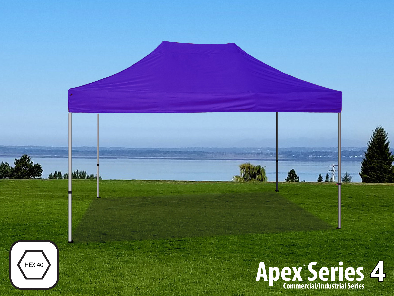 10x15 Apex Series 4 Pop-Up Canopy with HEX Frame - Classic Red