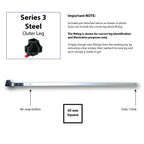 Outer Leg, Steel - Outer Leg\, Steel Series 2
