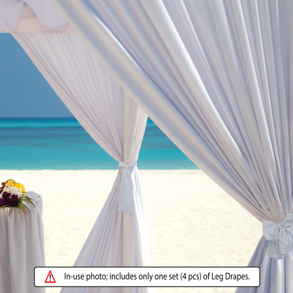 10′ Full Size Leg Drapes with Sashes Premier Tents
